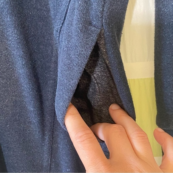 Prana Cozy Up Terry Dress Chunky Lace V-Neck Sz Small - Picture 6 of 9